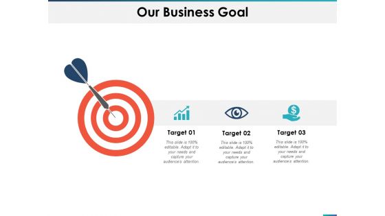 Our Business Goal Arrow Success Ppt PowerPoint Presentation Layout