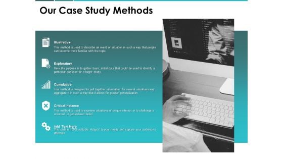 Our Case Study Methods Ppt PowerPoint Presentation Summary Template Our Case Study Methods Ppt PowerPoint Presentation Summary Template