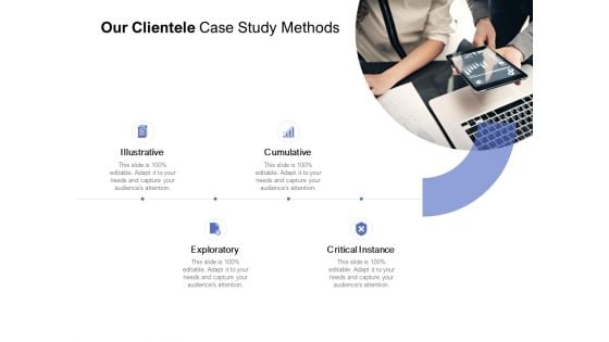 Our Clientele Case Study Methods Ppt PowerPoint Presentation Portfolio Gallery