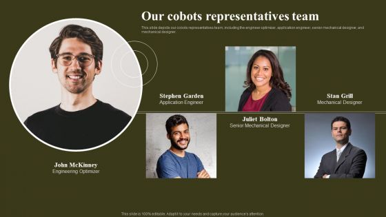 Our Cobots Representatives Team Revolutionizing Human Machine Collaboration Cobots Topics PDF Our Cobots Representatives Team Revolutionizing Human Machine Collaboration Cobots Topics PDF