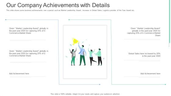 Our Company Achievements With Details Ppt Layouts Slideshow PDF