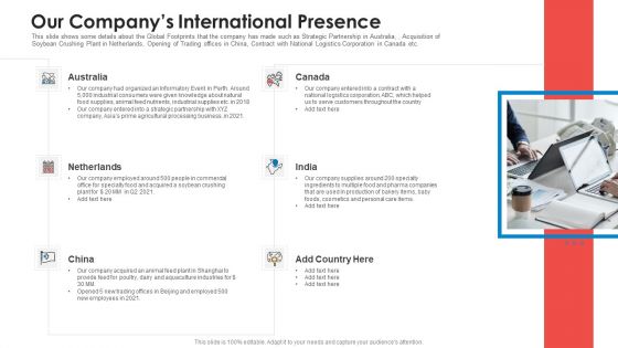 Our Companys International Presence Elements PDF