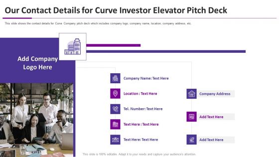 Our Contact Details For Curve Investor Elevator Pitch Deck Ppt Model Tips PDF