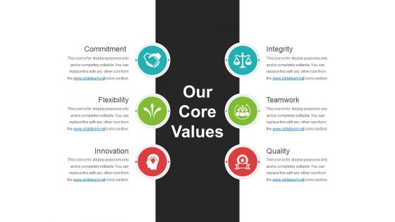 Our Core Values Template 1 Ppt PowerPoint Presentation Icon Portrait