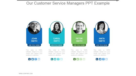 Our Customer Service Managers Ppt Example