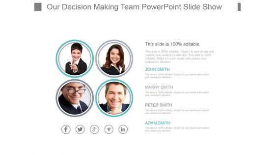 Our Decision Making Team Powerpoint Slide Show Our Decision Making Team Powerpoint Slide Show