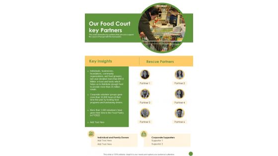 Our Food Court Key Partners One Pager Documents