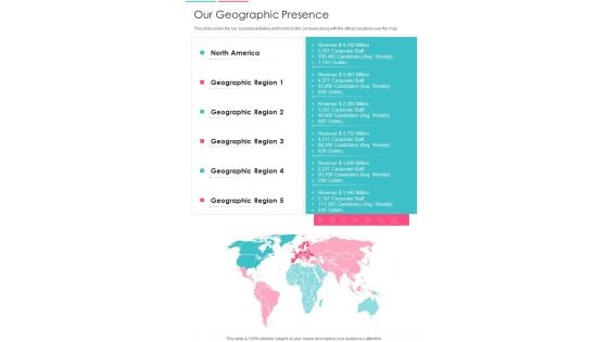 Our Geographic Presence One Pager Documents Our Geographic Presence One Pager Documents