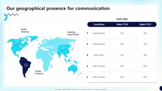 Our Geographical Presence For Communication Decentralized Fund Investment Playbook Download PDF