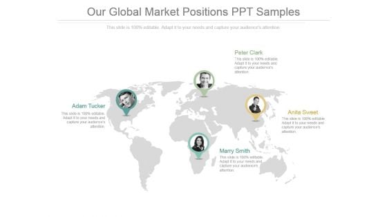 Our Global Market Positions Ppt Samples Our Global Market Positions Ppt Samples
