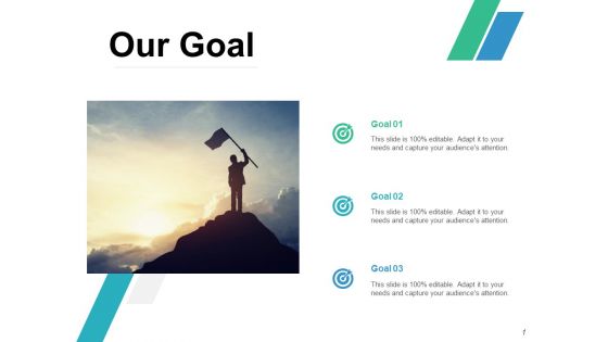 Our Goal Arrow Target Ppt PowerPoint Presentation Model Portrait