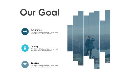 Our Goal Awareness Quality Ppt PowerPoint Presentation Model Inspiration