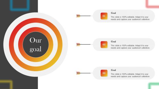 Our Goal Data Driven Promotional Guide To Increase Return On Investment Graphics PDF