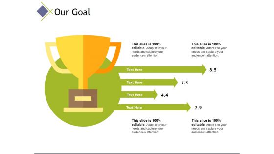 our goal ppt powerpoint presentation professional example