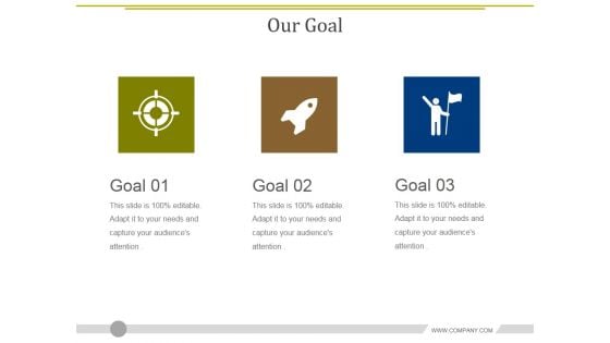 Our Goal Ppt PowerPoint Presentation Visual Aids Icon