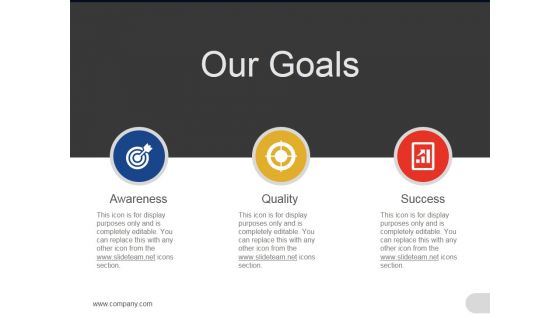 Our Goals Ppt PowerPoint Presentation Outline Tips Our Goals Ppt PowerPoint Presentation Outline Tips