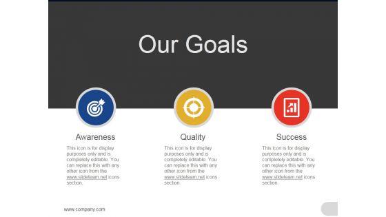 Our Goals Ppt PowerPoint Presentation Outline Tips