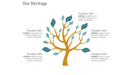 Our Heritage Template 2 Ppt PowerPoint Presentation Professional Elements