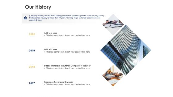 Our History 2017 To 2020 Ppt Powerpoint Presentation Professional Example File