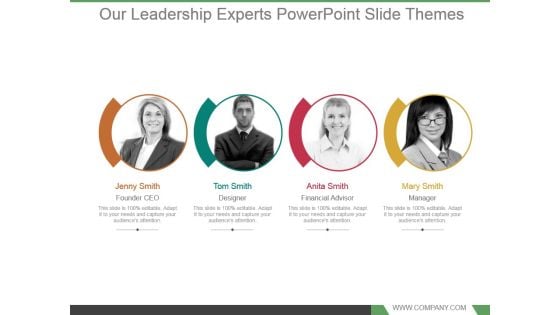 Our Leadership Experts Powerpoint Slide Themes