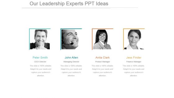 Our Leadership Experts Ppt PowerPoint Presentation Show