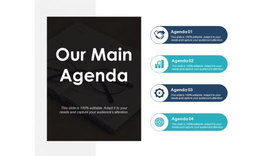Our Main Agenda Ppt PowerPoint Presentation Model Deck Our Main Agenda Ppt PowerPoint Presentation Model Deck