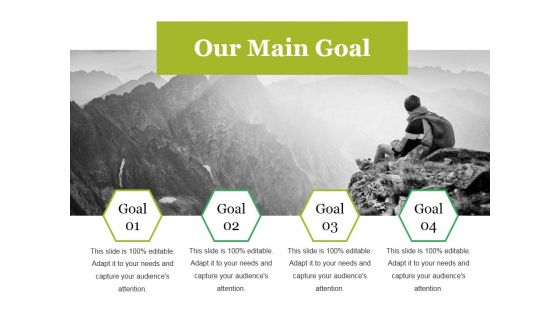 Our Main Goal Ppt PowerPoint Presentation Show Ideas