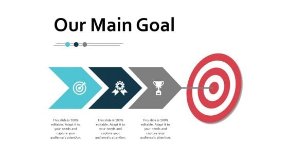 Our Main Goal Target Ppt PowerPoint Presentation Outline Display