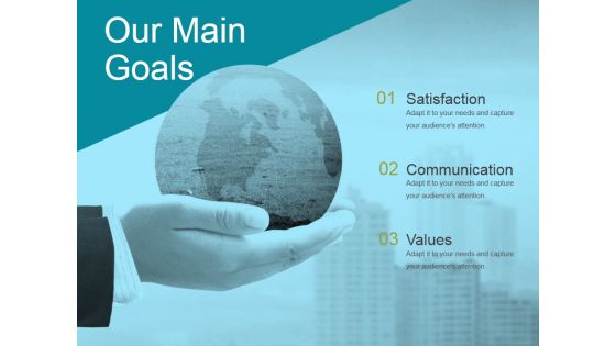 Our Main Goals Ppt PowerPoint Presentation Inspiration Our Main Goals Ppt PowerPoint Presentation Inspiration