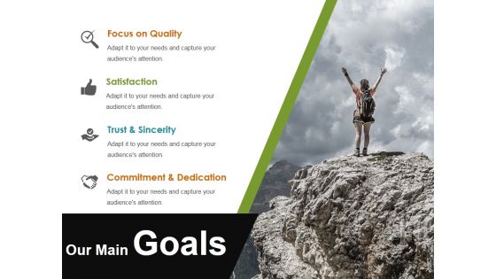 Our Main Goals Ppt PowerPoint Presentation Pictures Visuals