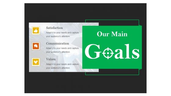 Our Main Goals Ppt PowerPoint Presentation Professional Templates