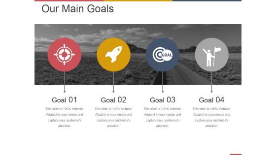 Our Main Goals Ppt PowerPoint Presentation Styles Graphic Images