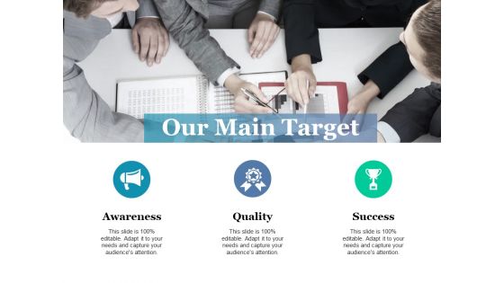 Our Main Target Ppt PowerPoint Presentation Portfolio Information