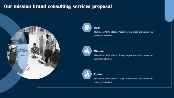 Our Mission Brand Consulting Services Proposal Ppt PowerPoint Presentation File Shapes PDF