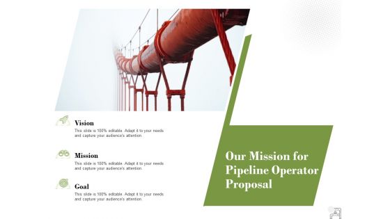 Our Mission For Pipeline Operator Proposal Ppt PowerPoint Presentation Pictures Introduction