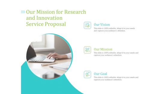 Our Mission For Research And Innovation Service Proposal Ppt PowerPoint Presentation Model Professional PDF