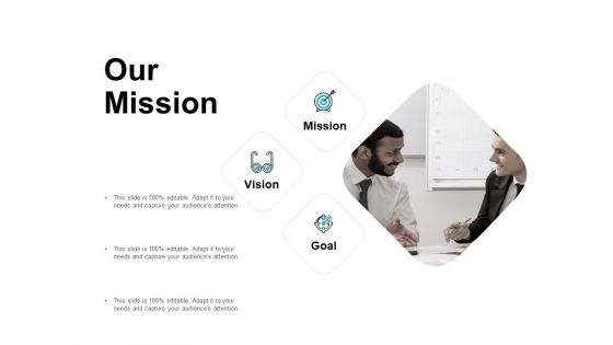 Our Mission Goals Arrows Ppt PowerPoint Presentation Icon Deck