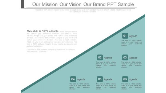 Our Mission Our Vision Our Brand Ppt Sample