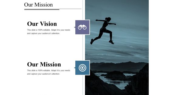 Our Mission Ppt PowerPoint Presentation Icon Example Topics