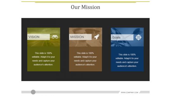 Our Mission Ppt PowerPoint Presentation Show Vector