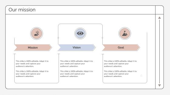 Our Mission Strategic Promotion Plan To Improve Product Brand Image Template PDF