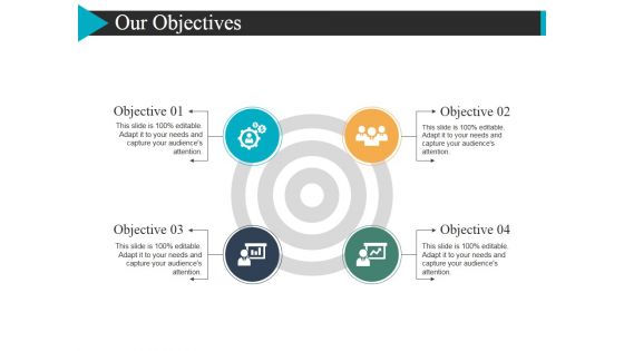 Our Objectives Ppt PowerPoint Presentation Gallery Ideas