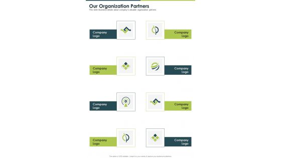 Our Organization Partners One Pager Documents Our Organization Partners One Pager Documents