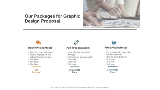 Our Packages For Graphic Design Proposal Ppt PowerPoint Presentation Gallery Example