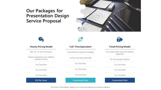 Our Packages For Presentation Design Service Proposal Ppt PowerPoint Presentation Inspiration Infographics