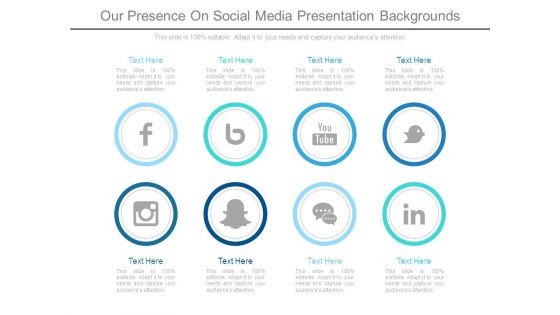 Our Presence On Social Media Presentation Backgrounds
