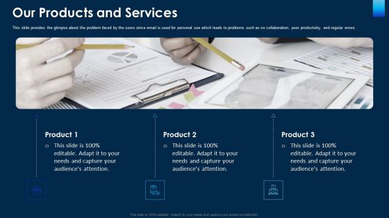 Our Products And Services Ppt Infographic Template Diagrams PDF