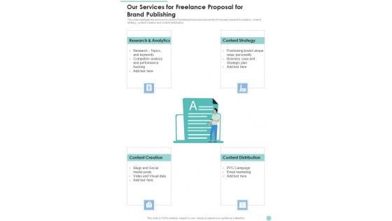 Our Services For Freelance Proposal For Brand Publishing One Pager Sample Example Document Our Services For Freelance Proposal For Brand Publishing One Pager Sample Example Document