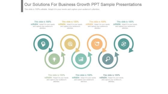Our Solutions For Business Growth Ppt Sample Presentations