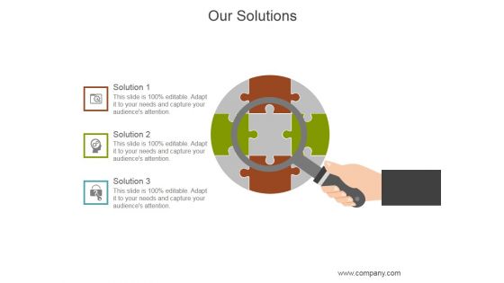Our Solutions Ppt PowerPoint Presentation Shapes